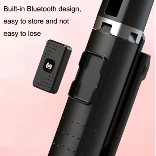 IC Mobiilijalusta selfietikku langattomalla Bluetooth-kaukosäätimellä Musta Musta zdq