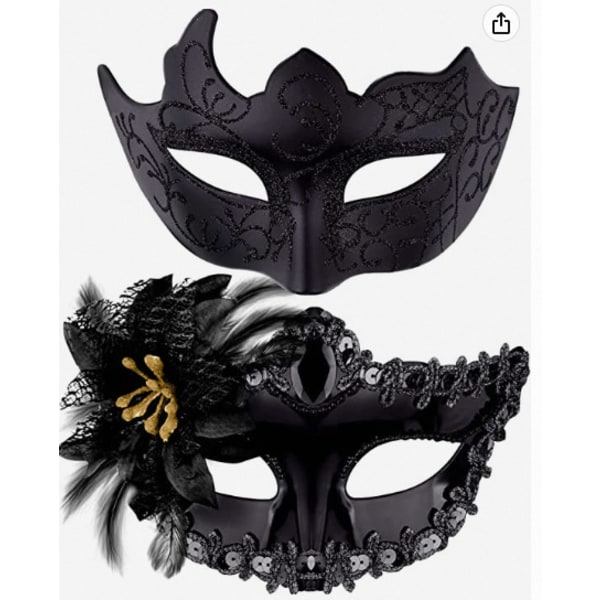 Venetiansk Maske Par Maskerade Maske Dame Spids Venetiansk Maske til