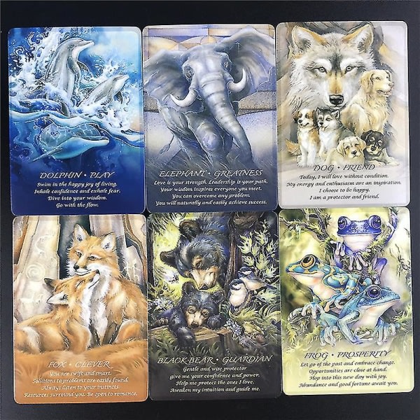Tarotkort Spirits Of The Animals Oracle- sett Festunderhållning Brädspel för vuxna barn 50st Ts90 zdq