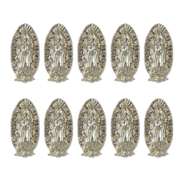 3D Nail Art Charms 10 Styck Legering Nail Strass Nail Gems Buddha - Nagelkristaller Diamanter for DIY Nail Art dekoration D