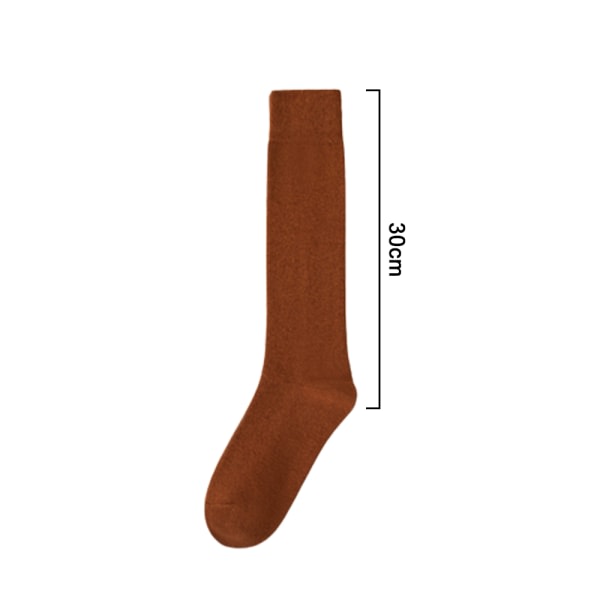 CDQ Konståkningsstrumpor ljus färgade ogenomskinliga knähöga skridskor (Calf socks) Black + Mocha