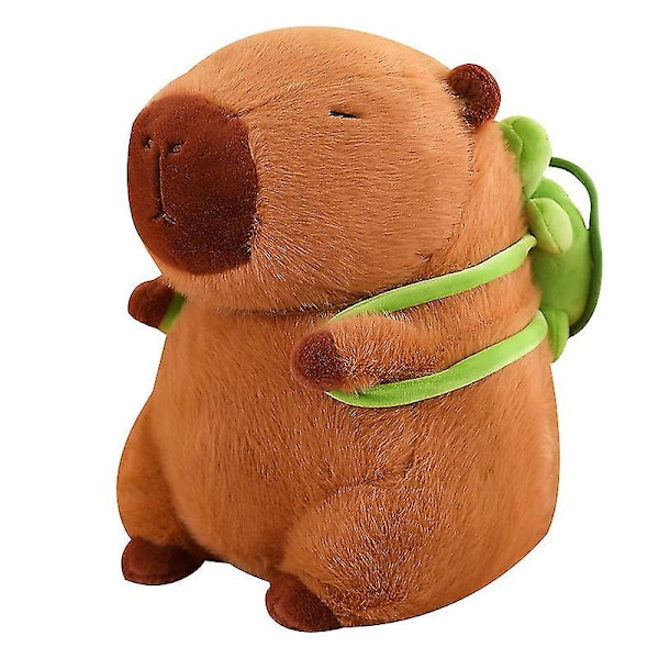 Capybara-docka med sköldpaddsrygg i sittande ställning Vattenmarsvin plyschleksak Capybara kudde docka[HK] 35CM