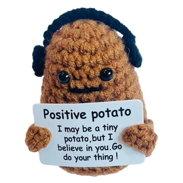 Rolig positiv potatisstickad potatisdocka 5 5 5 10 5