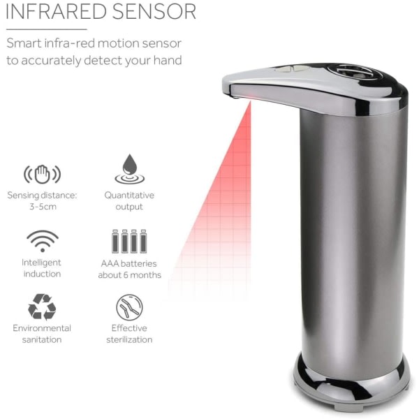 Gel Flytande Infrarød Sensor Auto Hand Tvål Dispenser Väggfäste CDQ