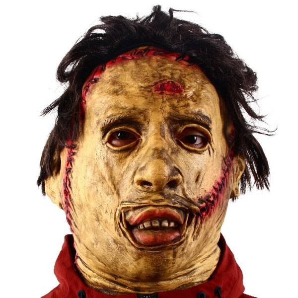 Texas Motorsågsmassakern Läderansiktsmask Halloween Skräck Fancy Klänning Fest Cosplay Latex masker zdq