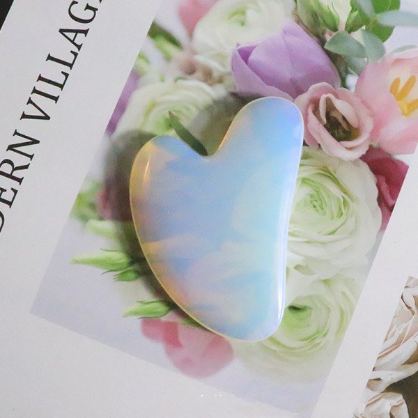 CDQ Naturlig Opal Roller Guasha-skrapa för ansiktsmassageverktyg Transparent