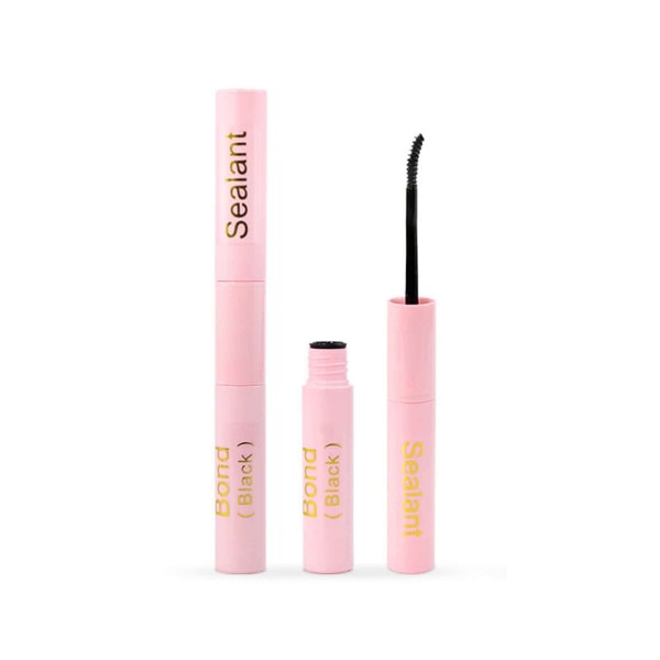 Franslim för klusterögonfransförlängning Strip Bonding och extra starkt håll 4ml+4ml Rosa