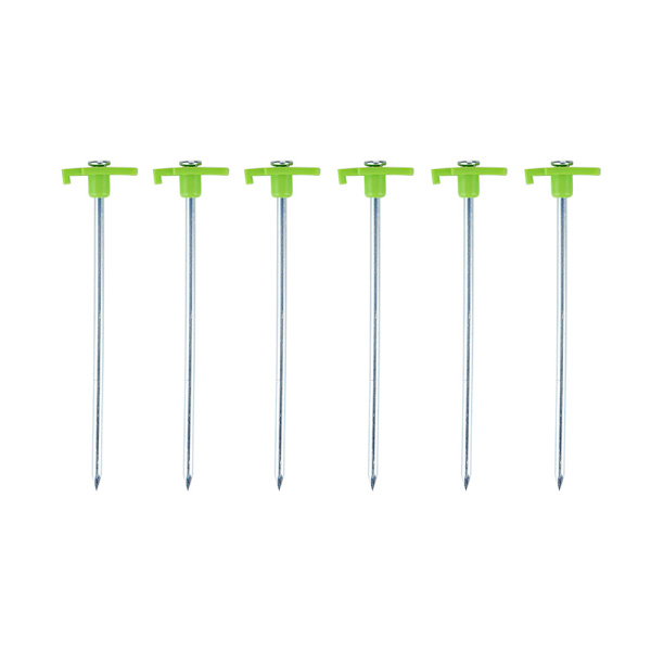 Metalliset telttakepit, 20 cm, 6 kpl