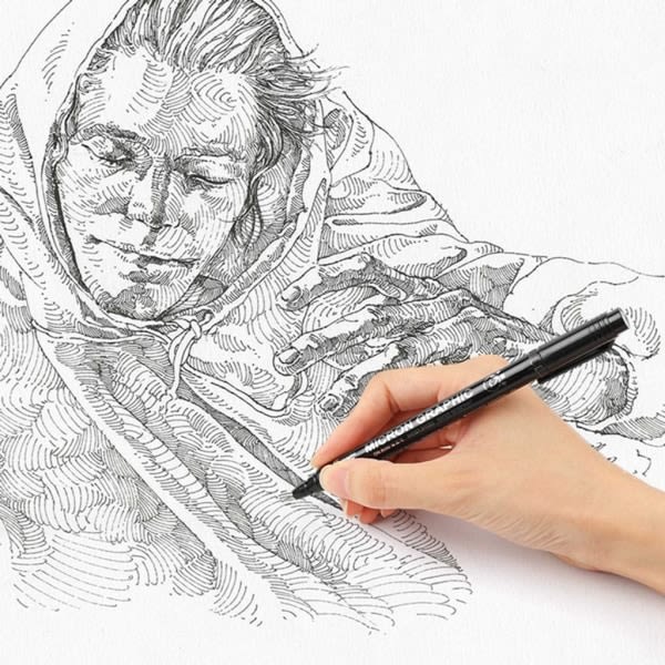 Bläkpenna artist penna sort 12 stk/ etui
