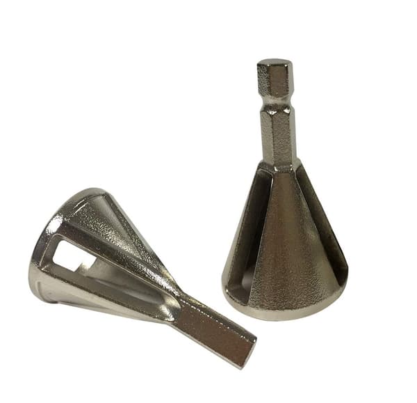 Ergonomic Deburring Tool for Cost-Effective Solution, Heavy-Duty Construction for Metal Rods Bolts Pipes 8mm-19mm Diameter (2-Pack)