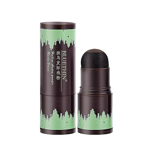 Vattentätt hårlinjepuder i hårfärg Kantkontroll Hårlinje Skuggmakeup Hårconcealer Root Cover Up Unisex Hårsmink C black