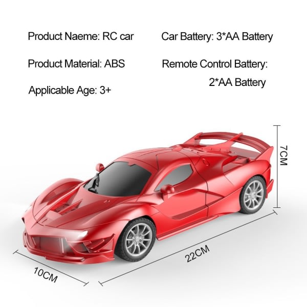 RC-nopeusauto Drifter Malli MUSTA