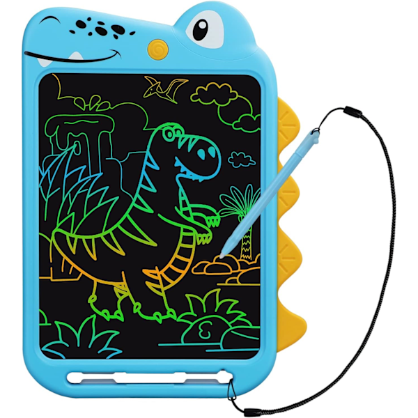 LCD-piirtopöytä lapsille, 10 tuuman värillinen piirtopöytä, dinosaurus lelu piirtopöytä lahja, sopii 3-vuotiaille pojille ja tytöille