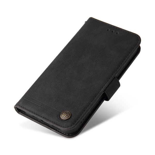 Veske For Iphone 12 Pro Plånbok Flip Pu Cover Magnetstängning Flip Case Handväska Stil Med Kreditkortshållare Case - R Black A
