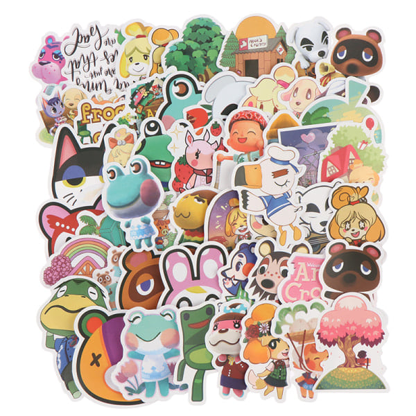 50 stk. Animal Crossing Spil Stickers Skateboard Køleskab Laptop Lu