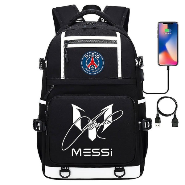 Camouflage Messi-rygsæk - Vandtæt multifunktionel skoletaske med USB, 17 tommer bærbar kapacitet - perfekt til forretningsrejser