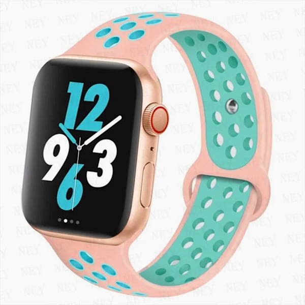 Sportrem for Apple Watch Band 45 mm 49 mm 44 mm 40 mm 41 mm 42 mm Silikonarmbånd correa iWatch Ultra 2 Series 9 8 SE 7 6 5 4 3 Vintage rose 31 M-L