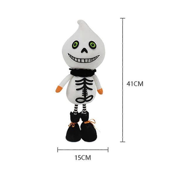 Frankenstein Plyslegetøj Hvidt spøgelse Sort Kattedukke Halloweengave White_tfrf White