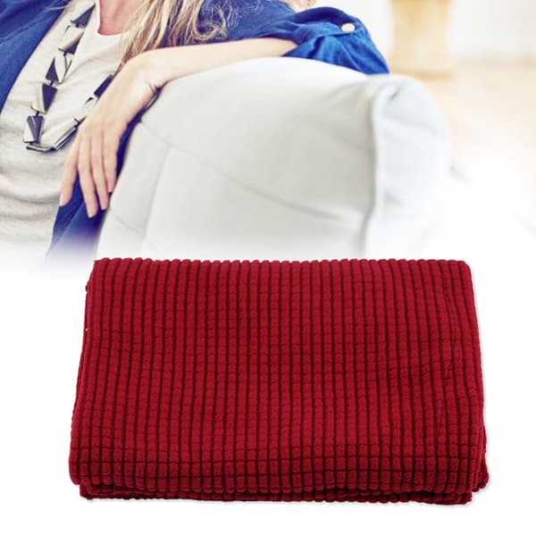 Trekbart sofatrekk til armlene, elastisk sklisikker møbelbeskytter i polyester og spandex for sofa, hvilestol, stue, rød