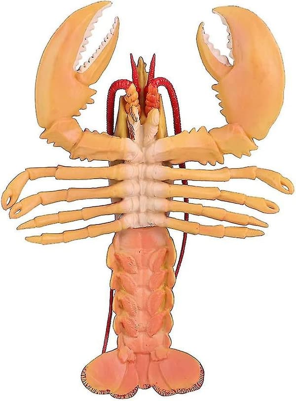 Simulation Lobster Soft Plastic Model Seafood Restaurant Props Decoration Kids Toys (23cm)