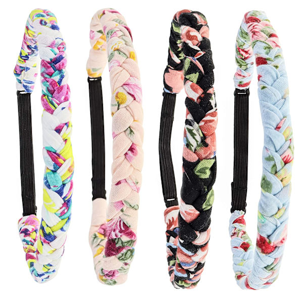 4 stk. Blomsterhodebånd, Justerbare, Jentebursdagsgaver