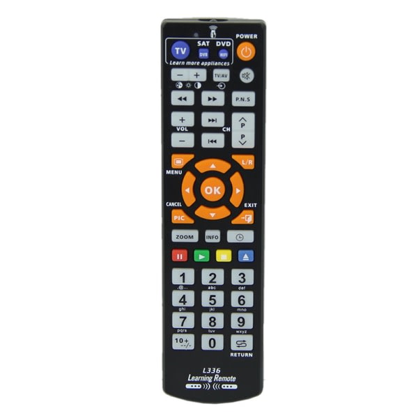 L336 Universell smart fjärrkontroll med inlärningsfunktion för TV Black One Size