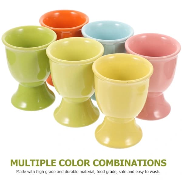 6-pack Ceramic Breakfast Trays Holders Storage Rack for Dining Room