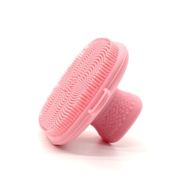 Borste for hudvård for att forsiktigt exfoliera Ta bort pormaskar fyrkantig rosa