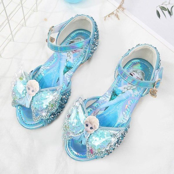 prinsesskor elsa skor barn festskor blå 18cm / size27 18cm / size27