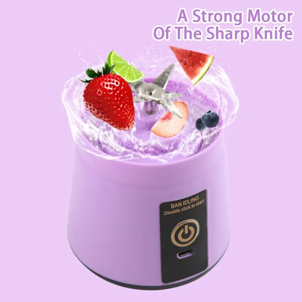Bärbar fruktjuiceblandare sommar personlig elektrisk miniplaska hem USB 6 blad juicepresskoppmaskin för kök Green Other
