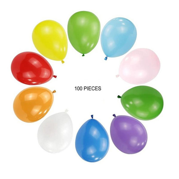 100 Oppustelige Balloner Forureningsfri Naturlige Latex Balloner Fødselsdag Balloner