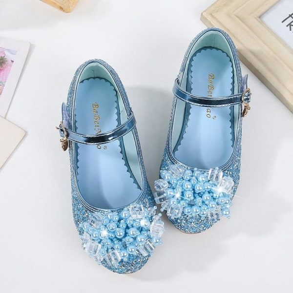 Elsa prinsessa kengät tytöille paljeteilla hopeanvärinen 16cm / koko24 16cm / size24