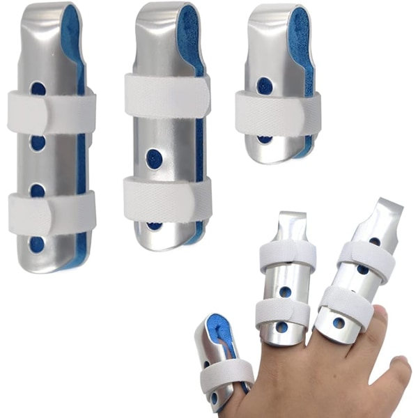 Fingerskinne Fingersupport Tommel Lillefinger Langfinger Gjenbrukbar Fingerskinne Utrettingsstabilisator for Avhuggede Fingre Artritt Smertelindring CDQ