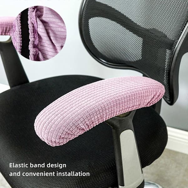 Kontorstol Armlensdeksler Par, Elastisk Polyester Vaskbare Armlensbeskyttere for Hjemmekontor, Mørkebrun 23-40 cm Dark brown