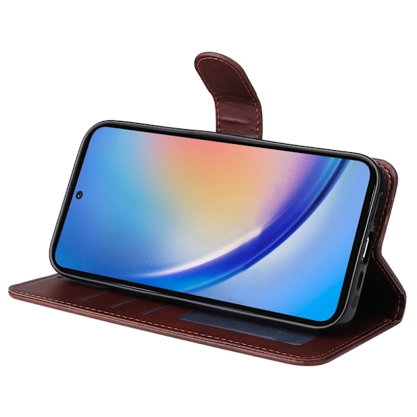 SKALO Samsung A35 5G PU-Læder Pung Etui - Flere farver Brown Brun