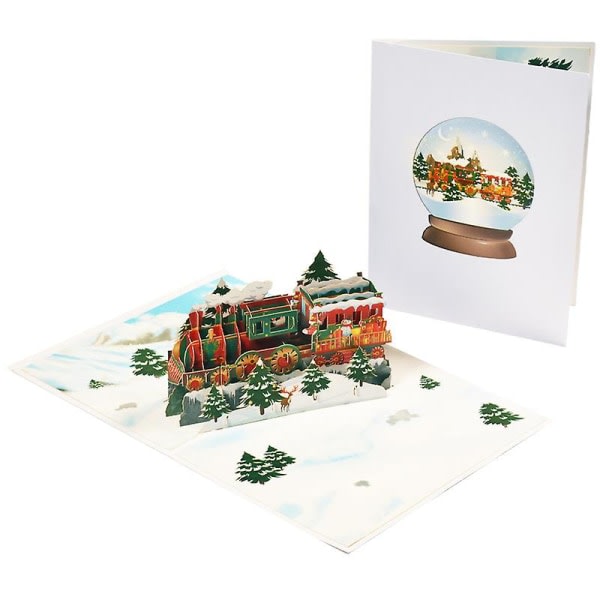 CDQ Christmas Pop Up Card - 3D-födelsedagskort, julkort (jultåg)