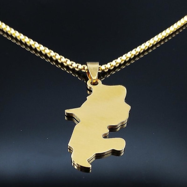 Martinique Rustfrit Stål Statement Halskæde til Mænd Smykker Guld Farve Lang Halskæde Smykker Cadenas Para Hombr N1028s02 60cm BOX GD