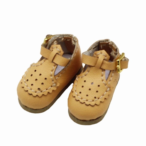 1 par dukkesko T-formede spennesko GUL yellow