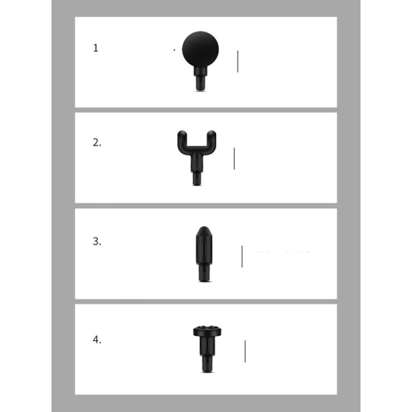 Hierontatyökalu mini 6 nopeudella, 4 hierontapäätä