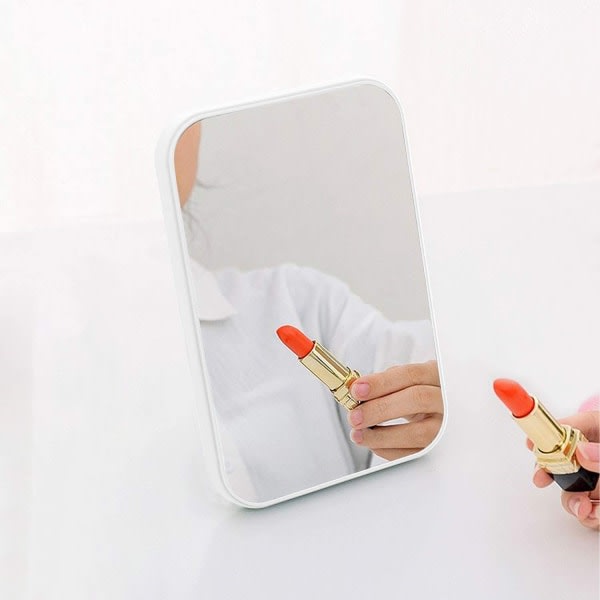 Desktop Makeup Mirror, Vikbar Makeup Mirror, Lila lilla