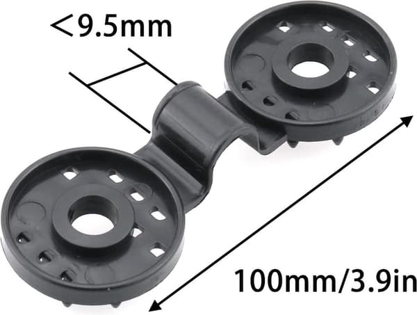 100 st vindskyddsfästklämmor för staket och nätpaneler, UV-stabiliserade plastfästen för insynsskydd, svarta