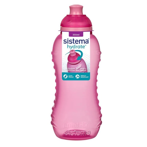 Sistema drinkflaskor Twist 'n' Sip 330 ml Sett med 3 blå turkos rosa null ingen