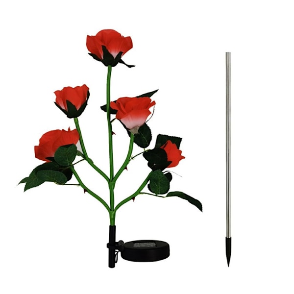 Rose Solcellelamper Blomma LED-lampe BLÅ blue