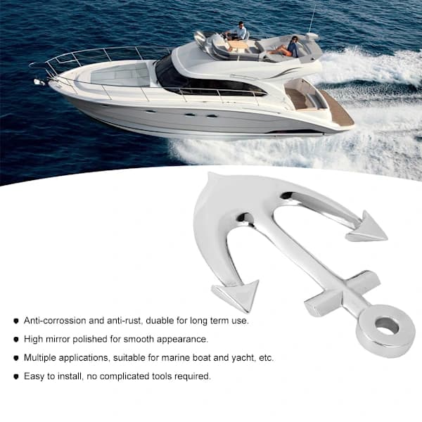 316 Rustfrit Stål Mini Anker Dekorativ Hardware Ornament til Hjem Marine Båd Yacht