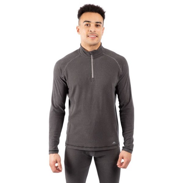 Trespass Herre Del Base Layer Top L Sort/Stormgrå Black/Storm Grey L zdq