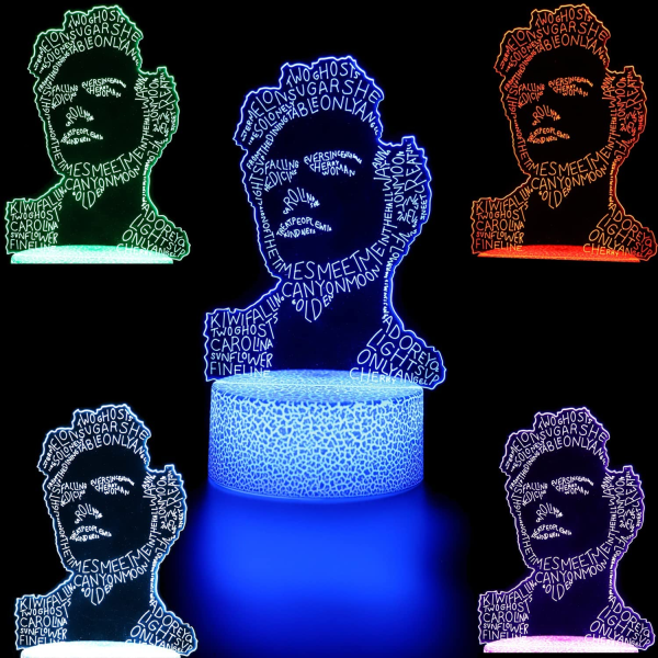 3D Harry & Styles Natlys Illusion LED-lampe med fjernbetjening