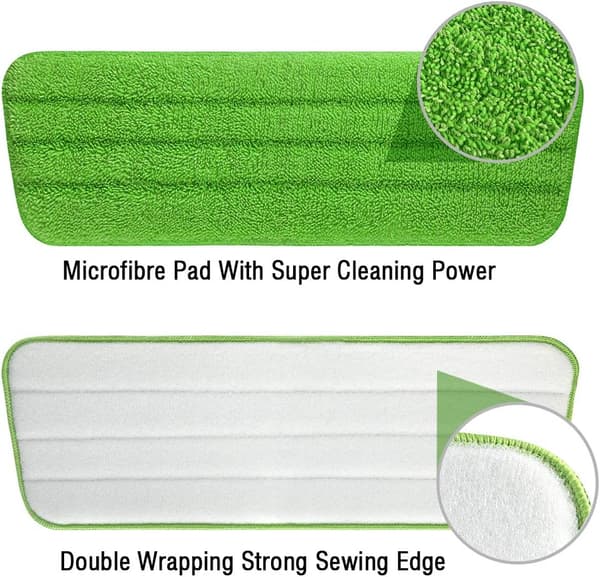 3-pakning Mikrofiber Mopp Erstatningsputer, 42x14cm Universal for Spraymopper_tfrf