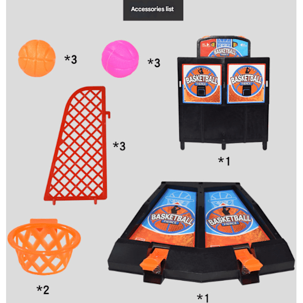 Fingerudskydningsfodboldautomat legetøj dobbelt kamp pædagogisk basketballmaskine skrivebordsfestleg - den bedste gave til børn Doubles Basketball