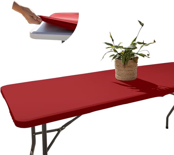 Rød - rektangulær - elastisk - alle - anledninger - festduk - bursdagsfestdekorasjon - 183 - 76 - cm - hageduk
