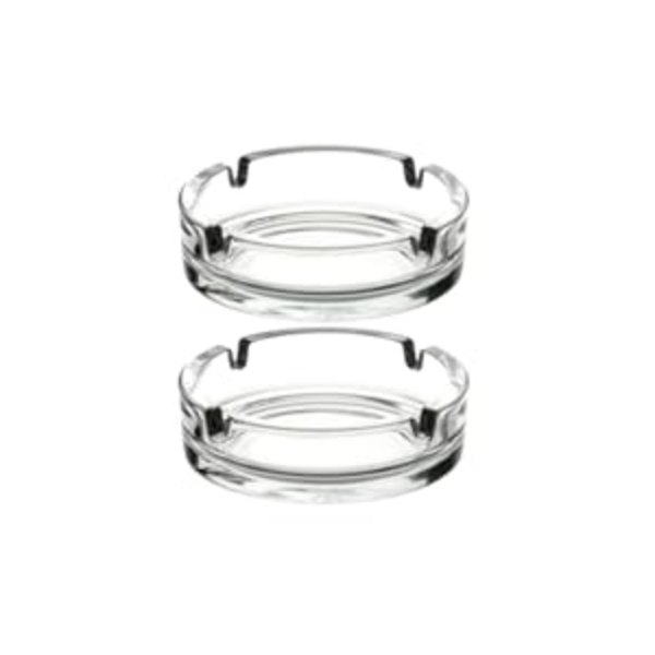 Decorative Clear Glass Ashtrays, Smooth Simple Solid Glossy Surface, Adorn Your Spaces With Timeless Elegance